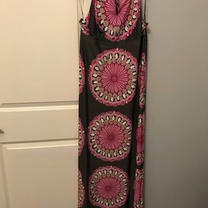 INC Long dress polyester and spandex with silver embellishes